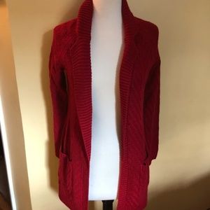 NWT red knit oversized cardigan
